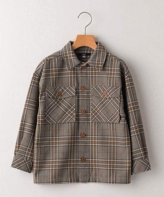 SHIPS KIDS:100〜130cm / グレンチェック セット シャツ