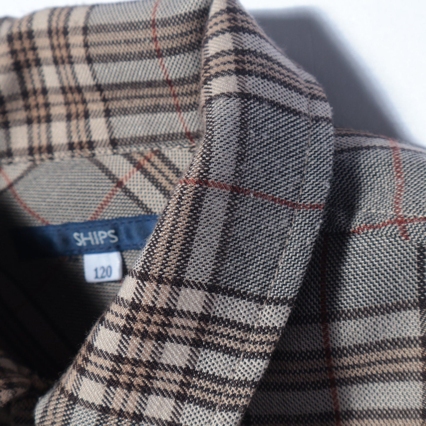 SHIPS KIDS:100〜130cm / グレンチェック セット シャツ