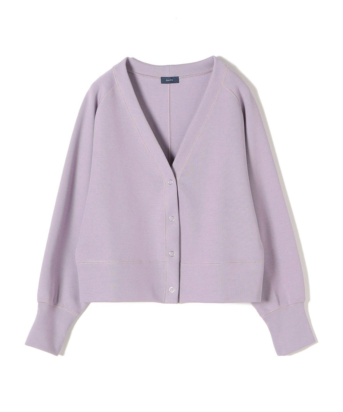 〈手洗い可能〉ダンボールリブ スナップボタンカーディガン