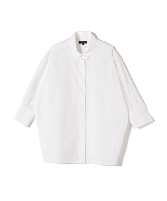 PrimaryNavyLabel:コットンナイロンシャツブラウス