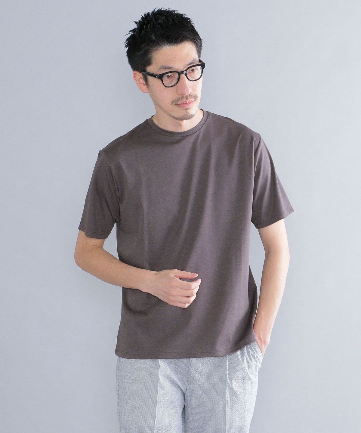 SHIPS: ALBINI クルーネック 無地 Tシャツ
