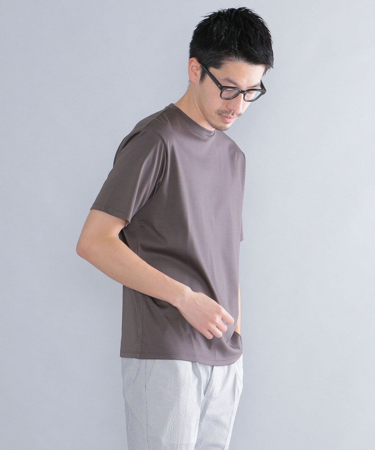 SHIPS: ALBINI クルーネック 無地 Tシャツ
