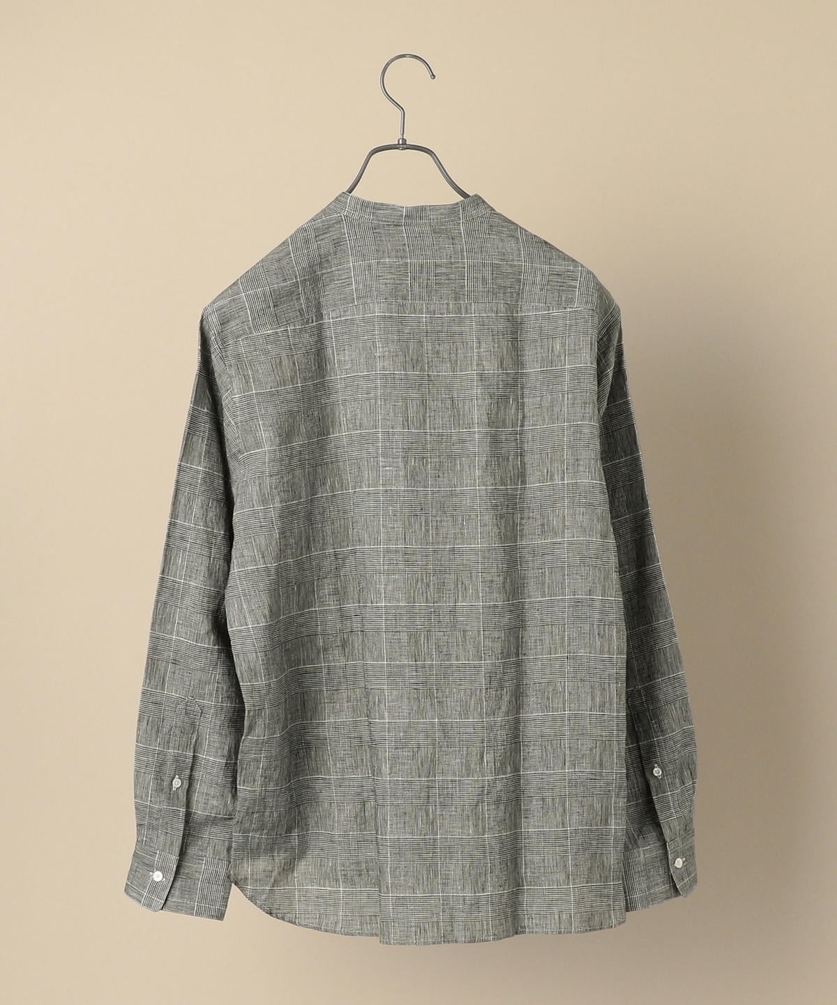 SHIPS: SAFILIN リネン バンドカラー シャツ