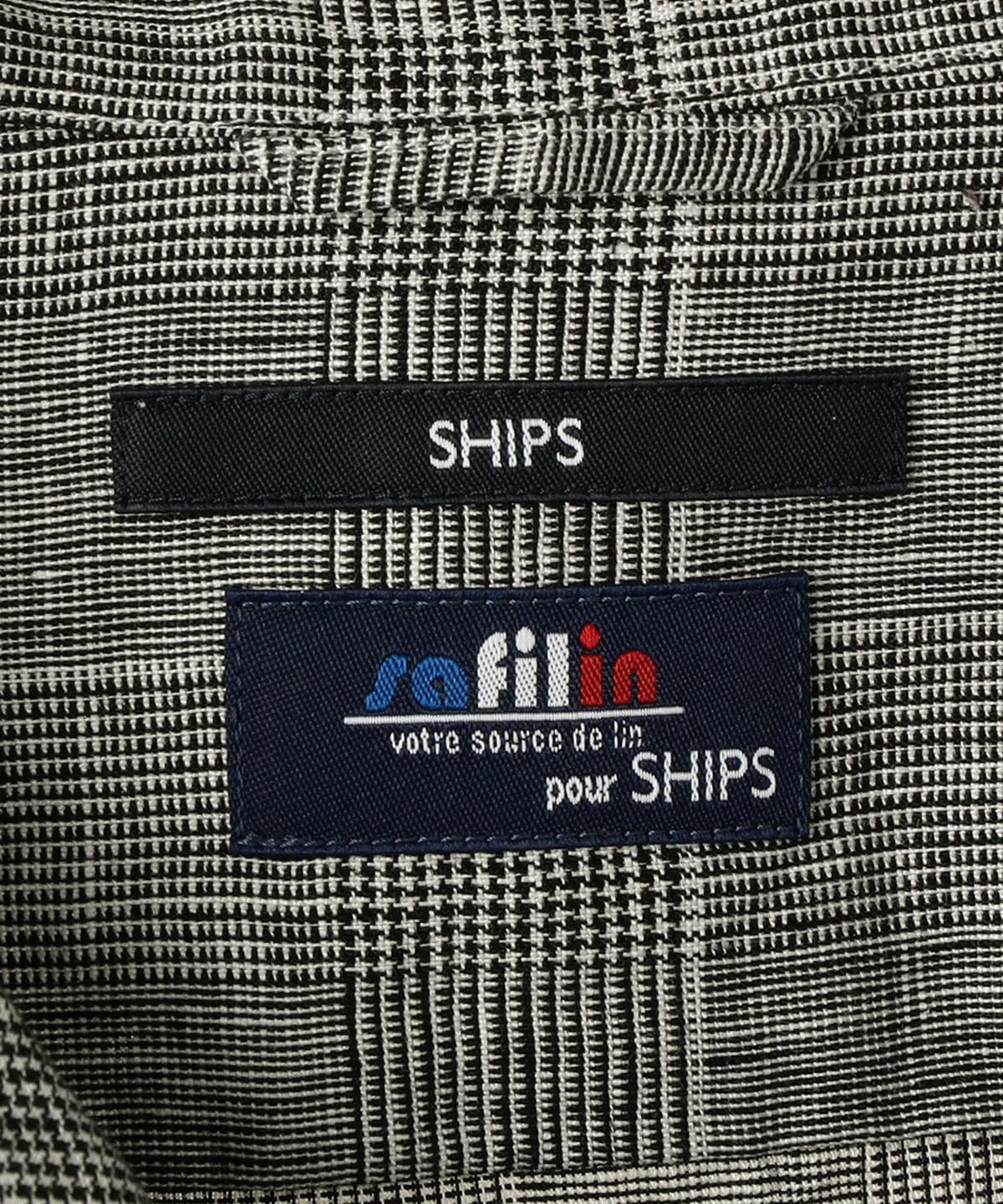 SHIPS: SAFILIN リネン バンドカラー シャツ