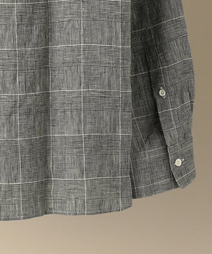 SHIPS: SAFILIN リネン バンドカラー シャツ