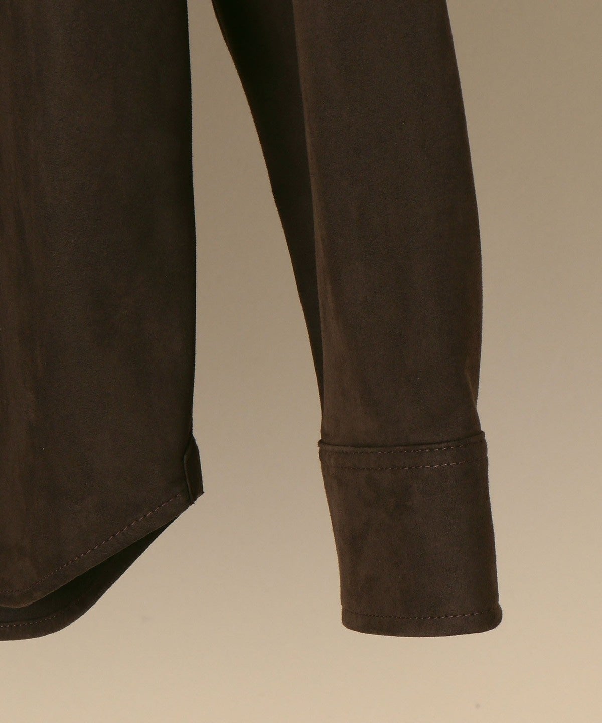 SHIPS: フェイクスエード スタンドカラー シャツ