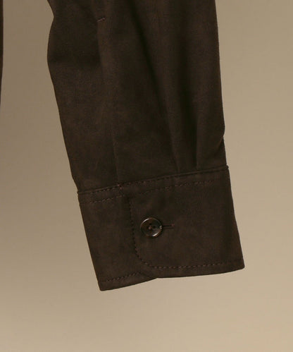 SHIPS: フェイクスエード スタンドカラー シャツ