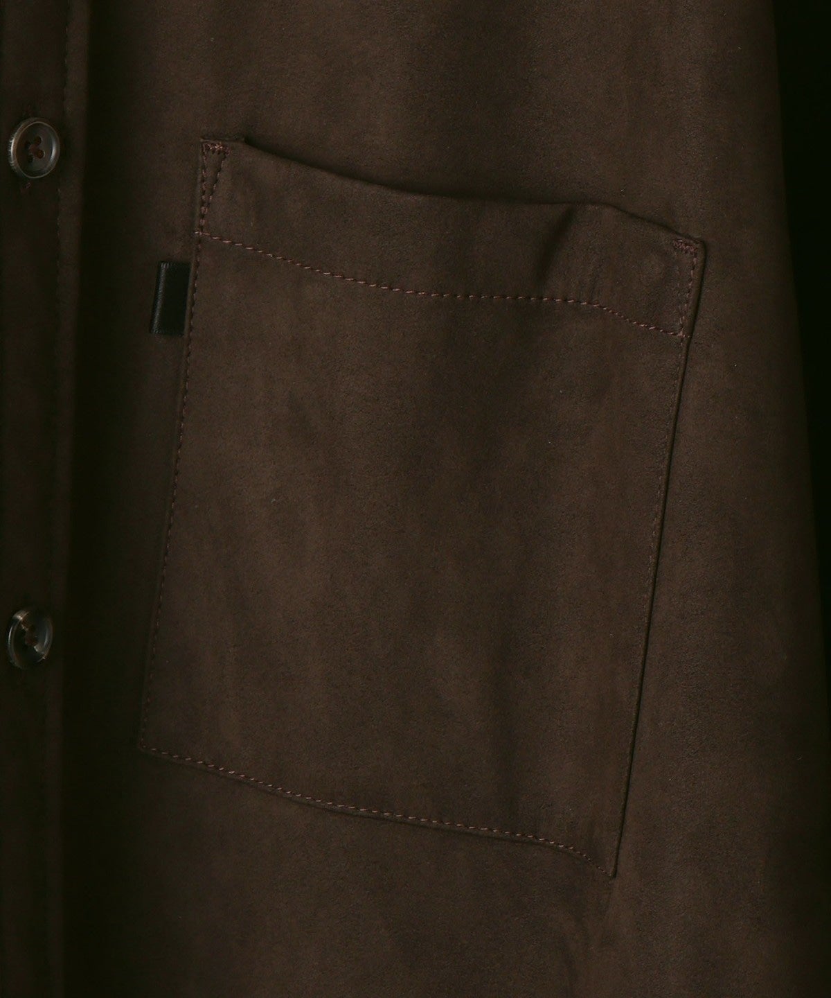 SHIPS: フェイクスエード スタンドカラー シャツ