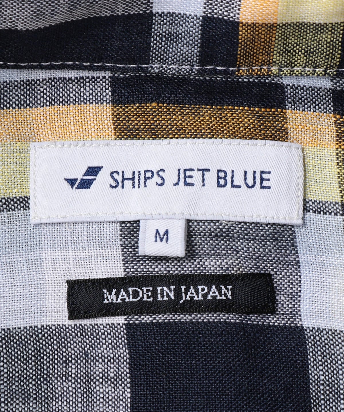 SHIPS JET BLUE: 《made in Japan》 L.B.N.リネン チェックボタンダウン 半袖シャツ