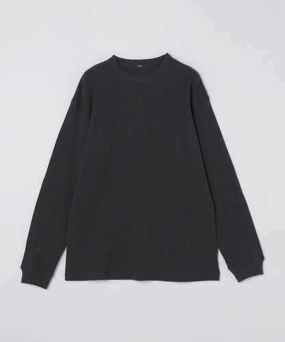 SHIPS: ベーシック ワッフル 長袖 Tシャツ