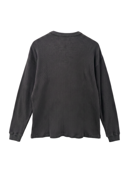 SHIPS: ベーシック ワッフル 長袖 Tシャツ