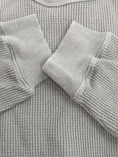 SHIPS: ベーシック ワッフル 長袖 Tシャツ