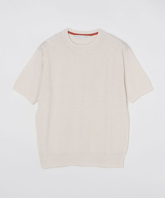 BATEAUX DE SHIPS: ハイゲージ リネン ニットTシャツ