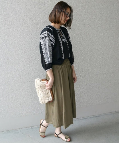 liflattie ships:ギャザー ガウチョパンツ