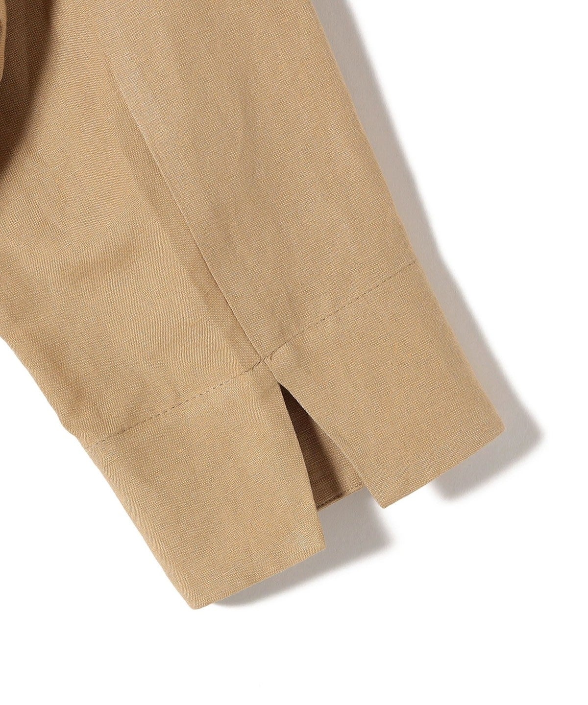 SHIPS Primary Navy Label:麻 レーヨン ノーカラー 羽織