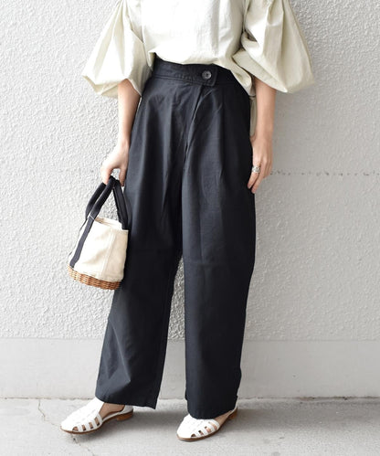 liflattie ships:バックサテンスラントパンツ