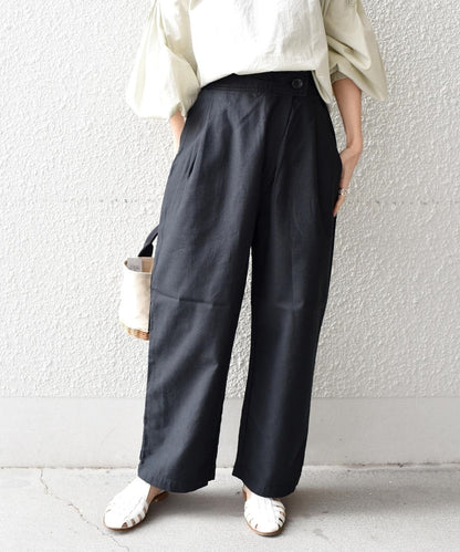 liflattie ships:バックサテンスラントパンツ