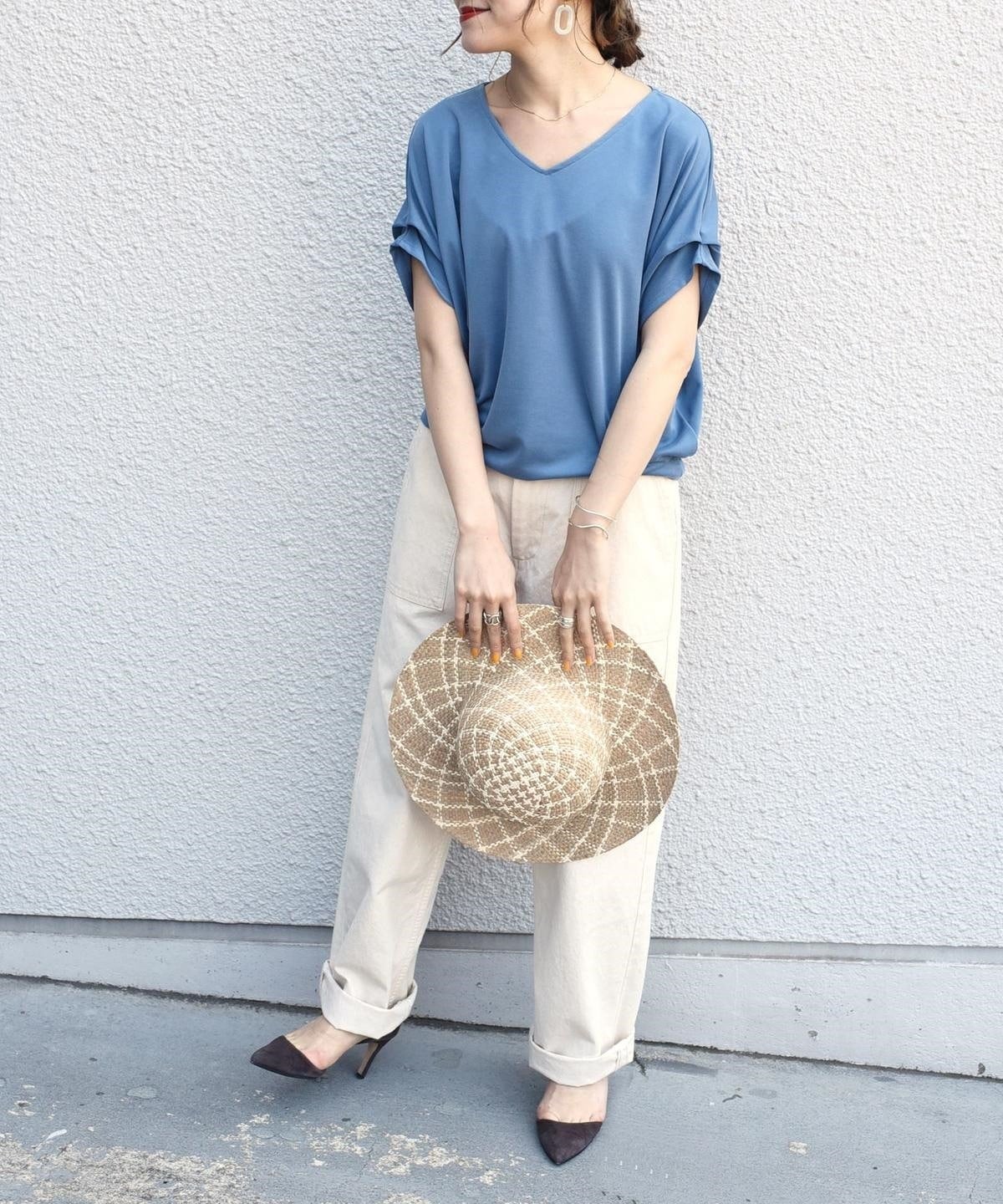 〈手洗い可能〉サンドウォッシュドルマンスリーブ