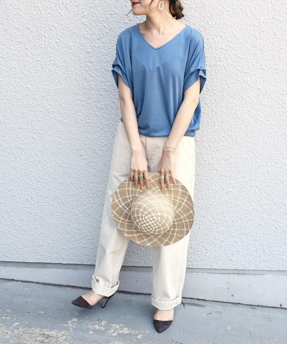 〈手洗い可能〉サンドウォッシュドルマンスリーブ