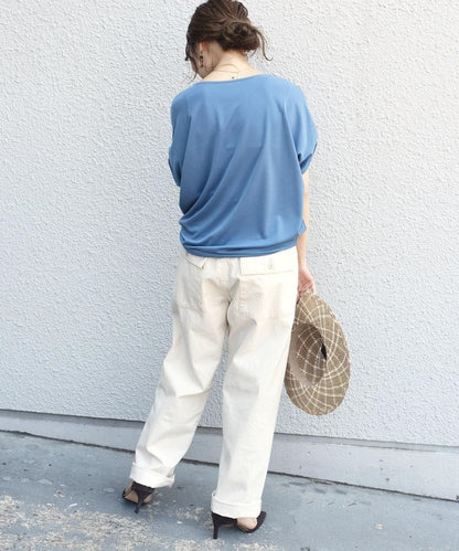 〈手洗い可能〉サンドウォッシュドルマンスリーブ