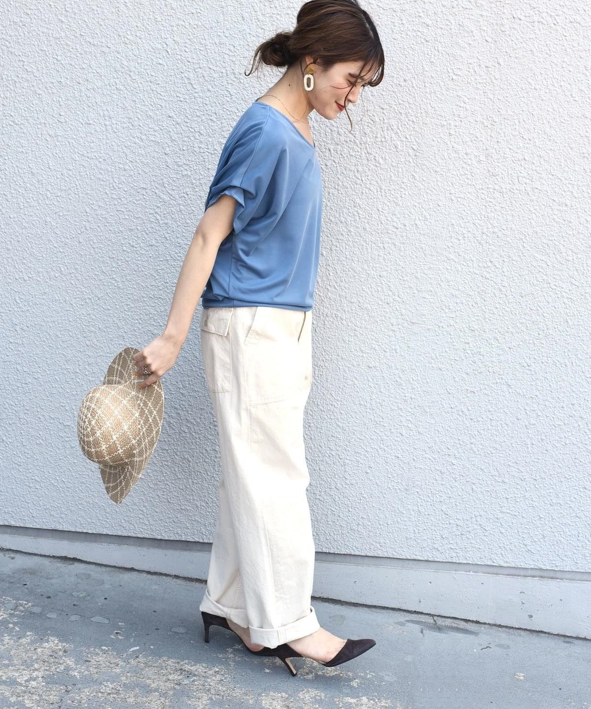 〈手洗い可能〉サンドウォッシュドルマンスリーブ