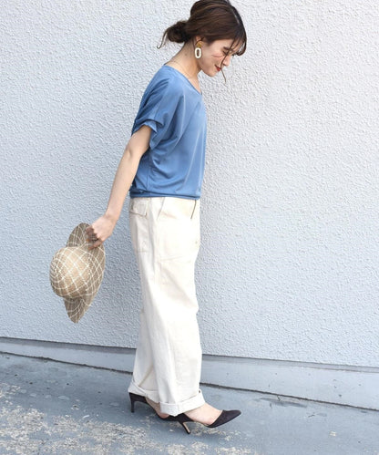 〈手洗い可能〉サンドウォッシュドルマンスリーブ