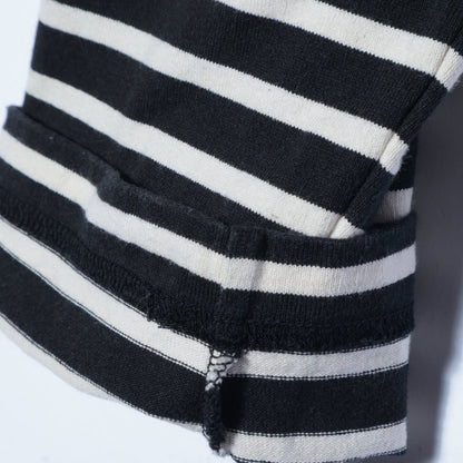 SHIPS Primary Navy Label:〈洗濯機可能〉ボリューム ワイド ボーダー プルオーバー