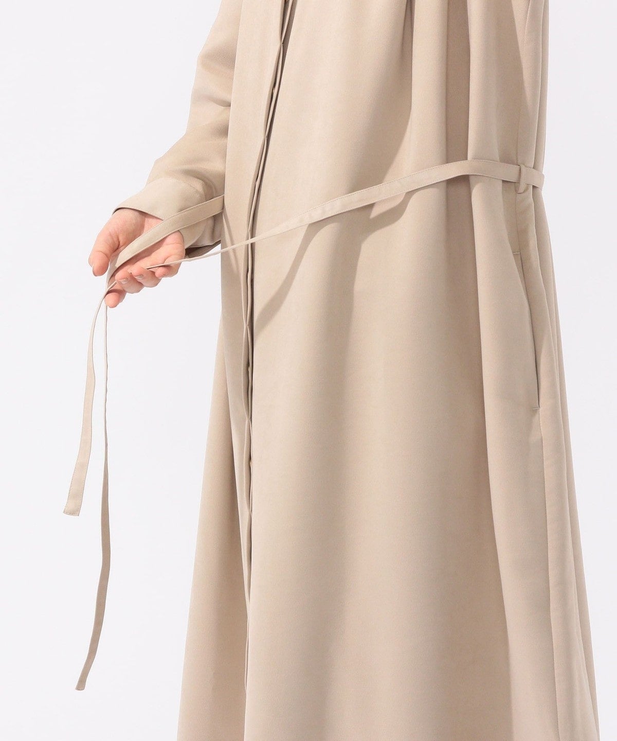 〈手洗い可能〉フェイクスエード羽織りワンピース