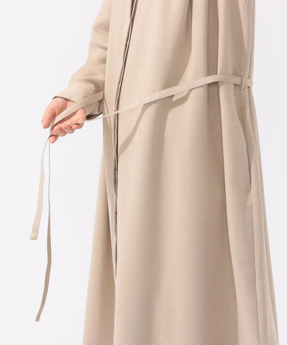 〈手洗い可能〉フェイクスエード羽織りワンピース