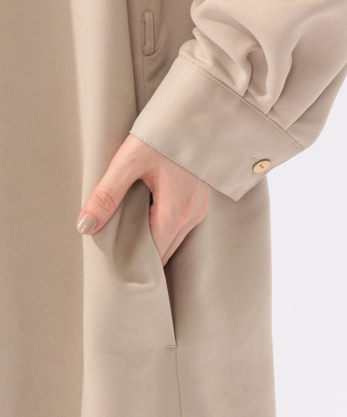 〈手洗い可能〉フェイクスエード羽織りワンピース