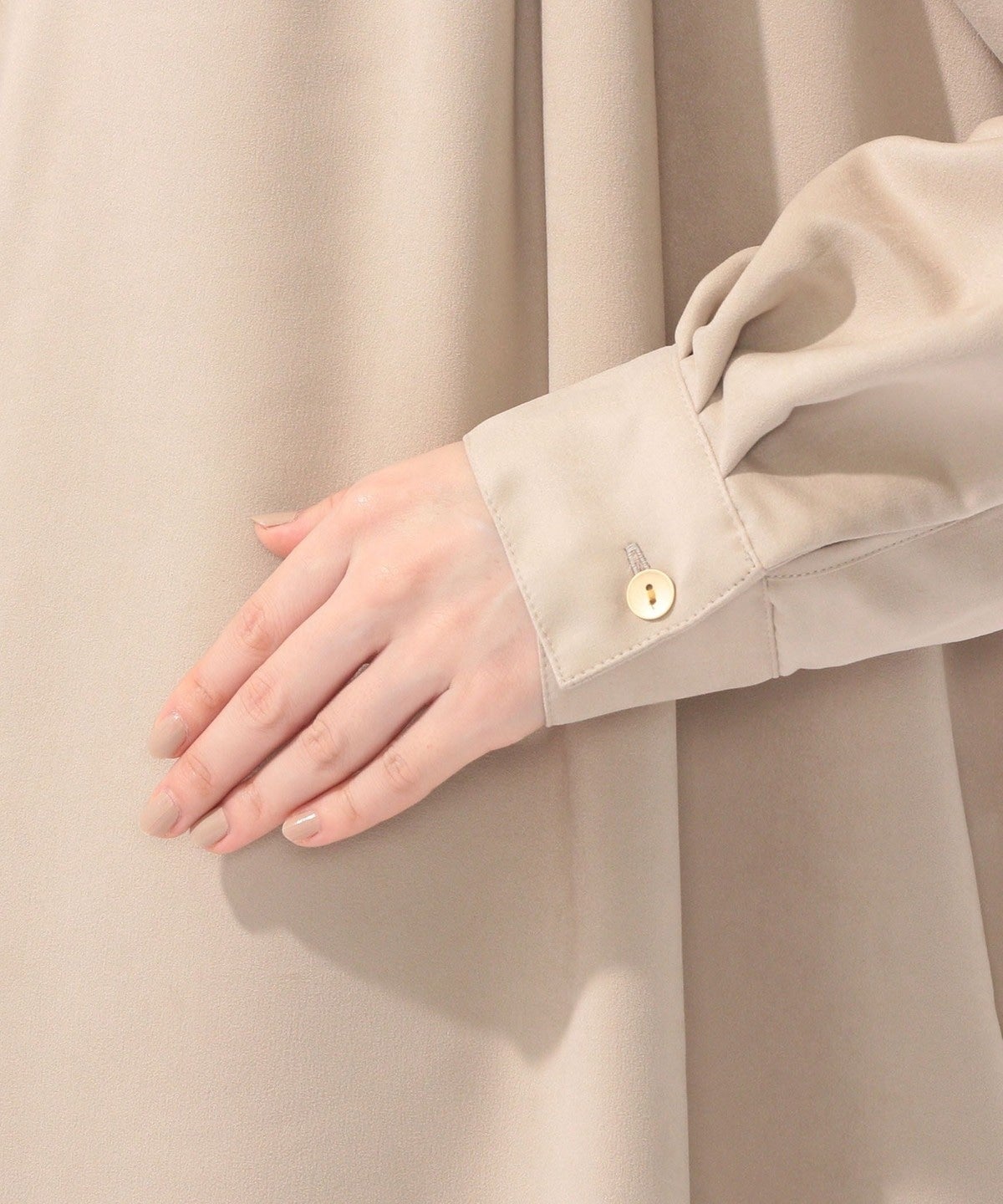 〈手洗い可能〉フェイクスエード羽織りワンピース