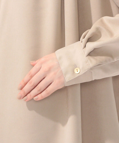 〈手洗い可能〉フェイクスエード羽織りワンピース