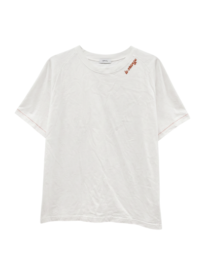 SHIPS any:〈ウォッシャブル〉ネック エンブロイダリー TEE
