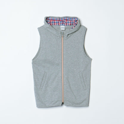 HOOD COLOR ZIP VEST