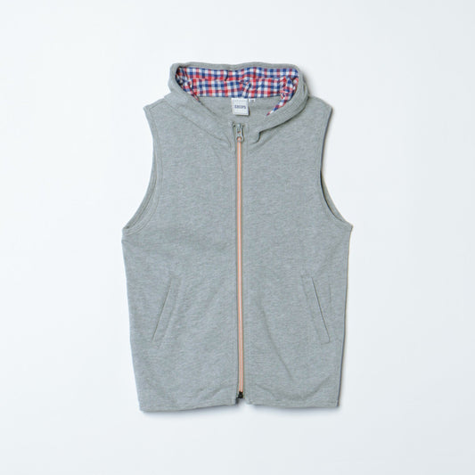 HOOD COLOR ZIP VEST