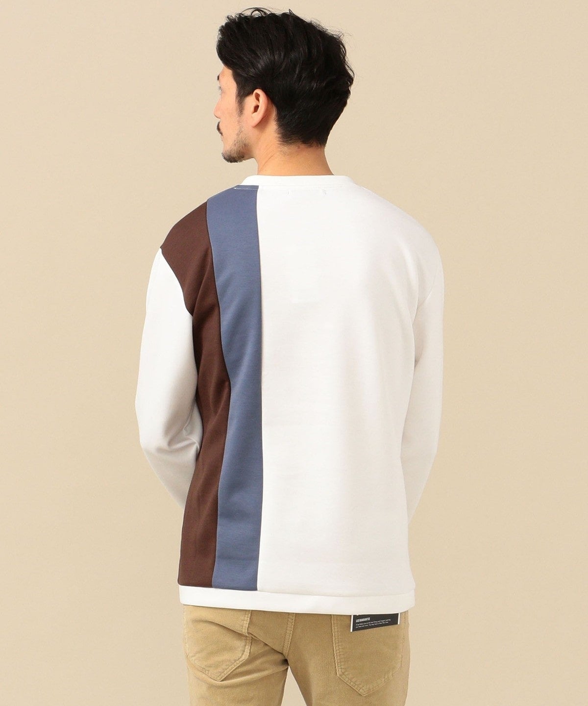 SHIPS: japan quality パネル アシンメトリー ポンチ ロングスリーブ カットソー (ロンT)