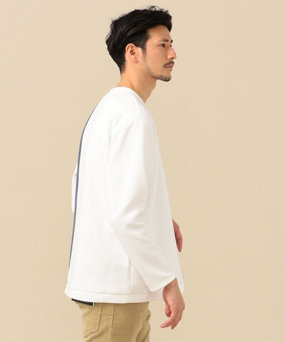 SHIPS: japan quality パネル アシンメトリー ポンチ ロングスリーブ カットソー (ロンT)