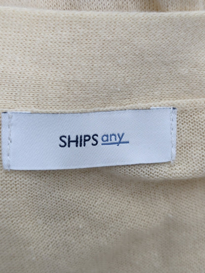 SHIPS any: リネン ミックス Vネック カーディガン〈抗菌防臭〉