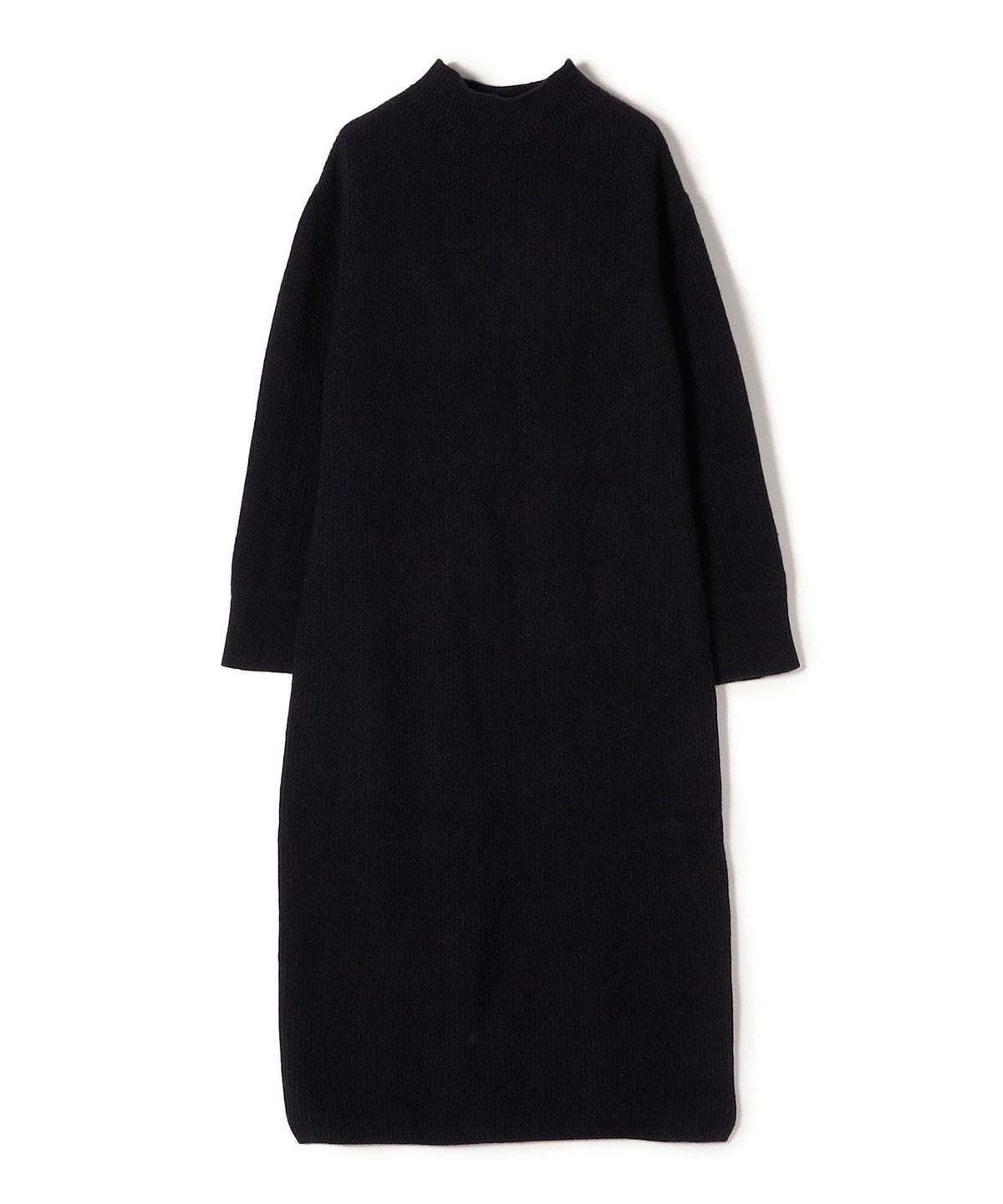 〈手洗い可能〉7Gウールカシミヤ片畦ワンピース