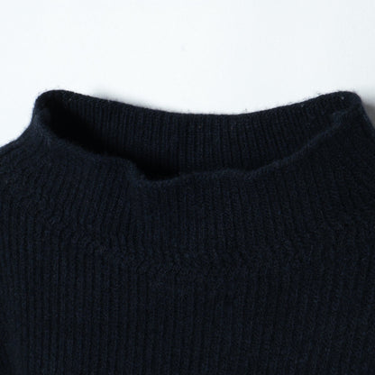 〈手洗い可能〉7Gウールカシミヤ片畦ワンピース