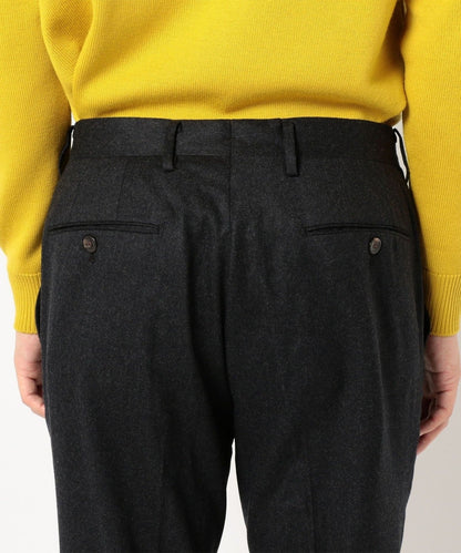 SD: 【CANONICO】ライト サキソニー ソリッドノープリーツ パンツ(ダークグレー)