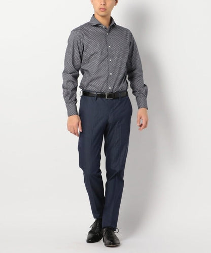 SD: 【ストレッチ】 コットン ヘリンボーン ドレスチノパンツ (ネイビー)