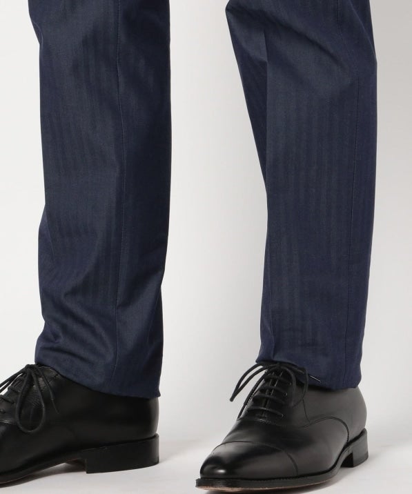 SD: 【ストレッチ】 コットン ヘリンボーン ドレスチノパンツ (ネイビー)