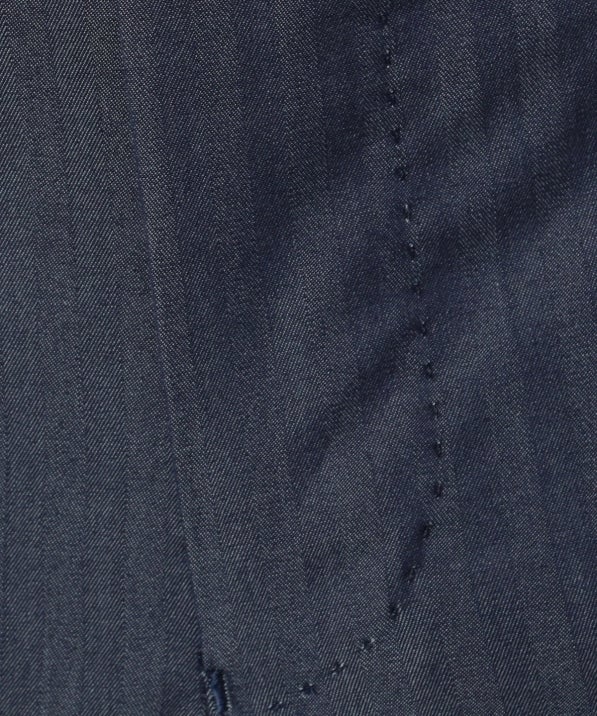 SD: 【ストレッチ】 コットン ヘリンボーン ドレスチノパンツ (ネイビー)