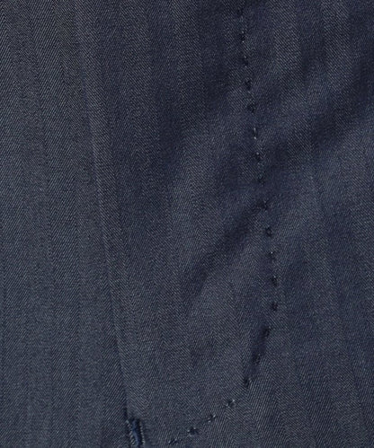 SD: 【ストレッチ】 コットン ヘリンボーン ドレスチノパンツ (ネイビー)