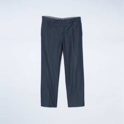 SD: 【ストレッチ】 コットン ヘリンボーン ドレスチノパンツ (ネイビー)