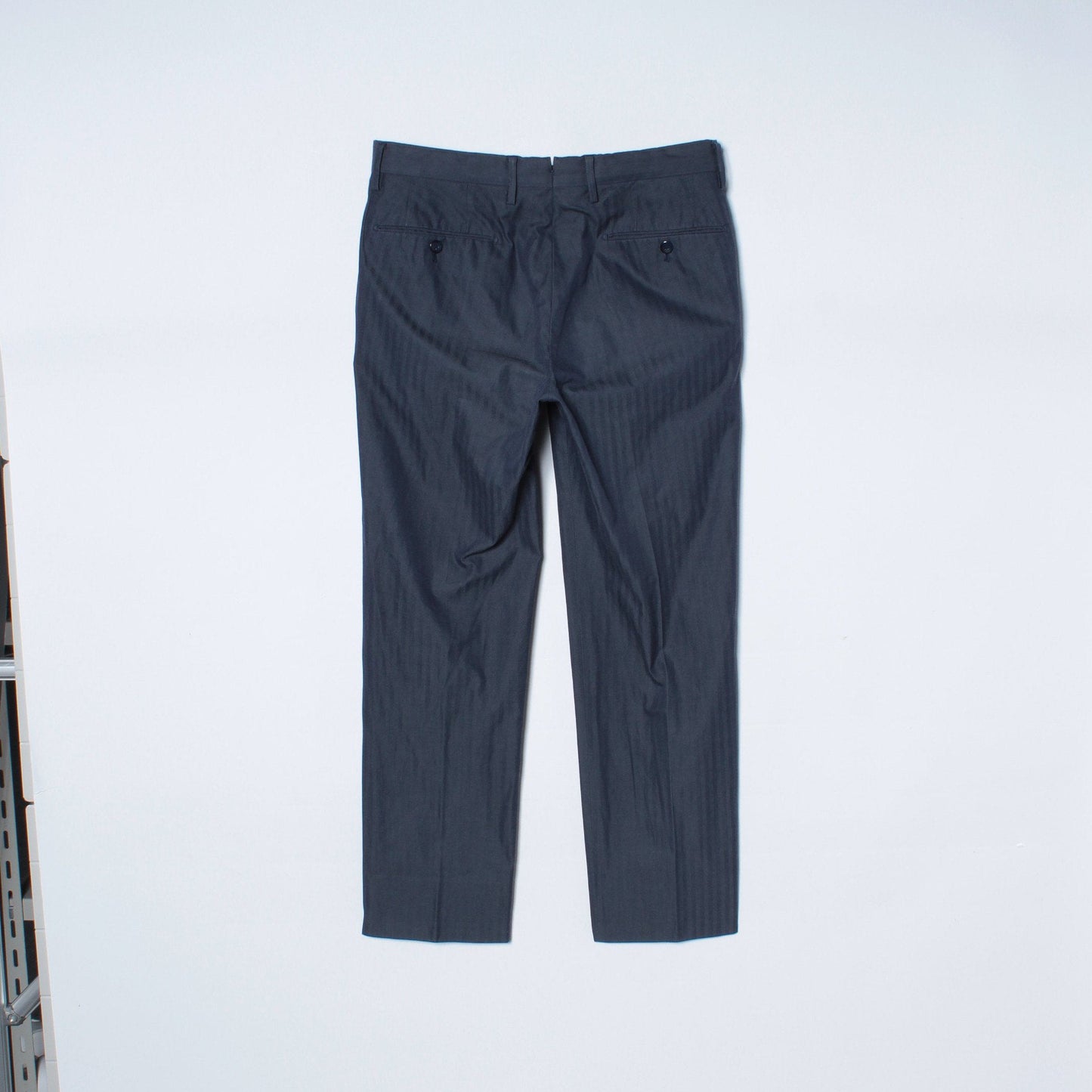 SD: 【ストレッチ】 コットン ヘリンボーン ドレスチノパンツ (ネイビー)