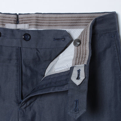 SD: 【ストレッチ】 コットン ヘリンボーン ドレスチノパンツ (ネイビー)