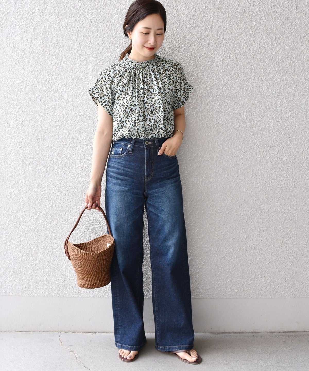 〈手洗い可能〉DEVEAUX フレンチスリーブブラウス / ONE SIZE / ライトブルー | SHIPS CYCLE MARKET ...
