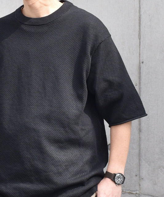 SHIPS any: 〈洗濯機可能〉シアー ハーフスリーブ ニット Tシャツ